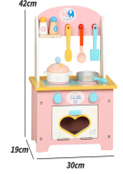 Keukentje Hout Compact Roze Hart | Russle