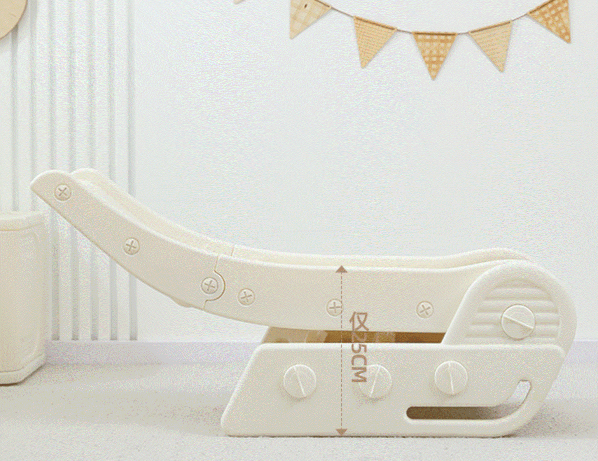 Offwhite inklapbare Glijbaan Peuter Basic voor binnen en buiten spelen