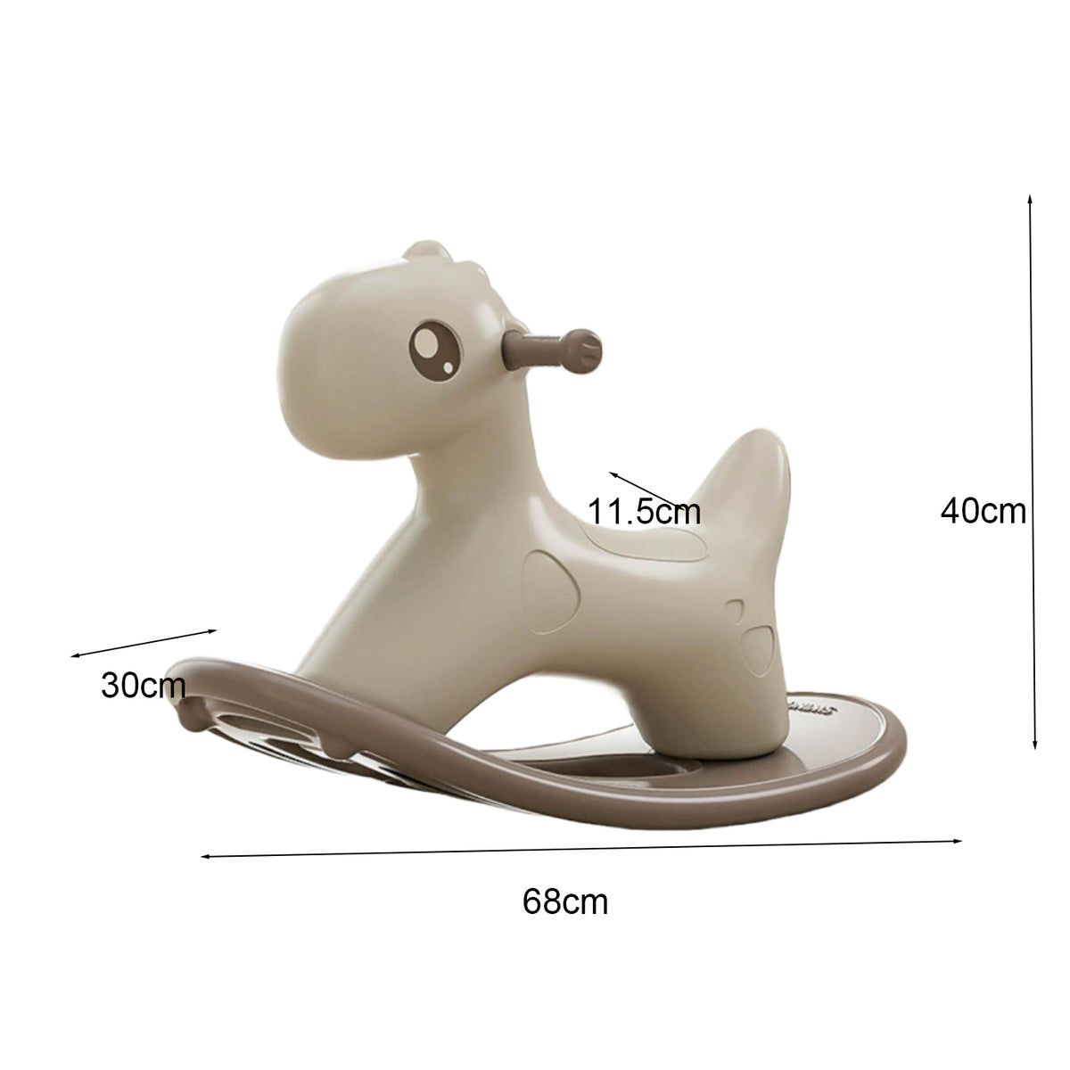 Hobbelfiguur Kunststof Cute Bruin | Russle