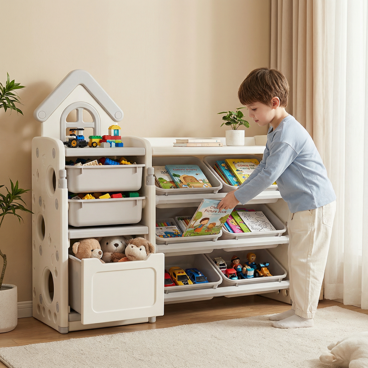 Opberg Combinatie Huis Grijs | Russle