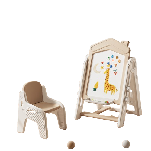 Tekenbord Kunststof Huis met Stoel - Beige | Russle