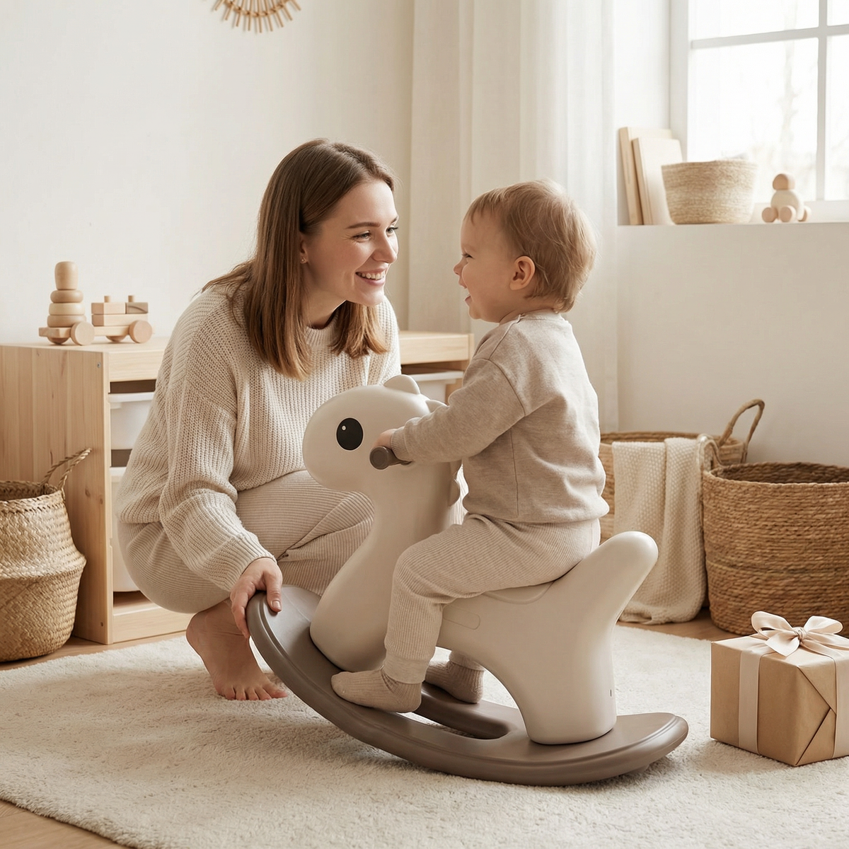 Hobbelfiguur Kunststof Basic Beige | Russle