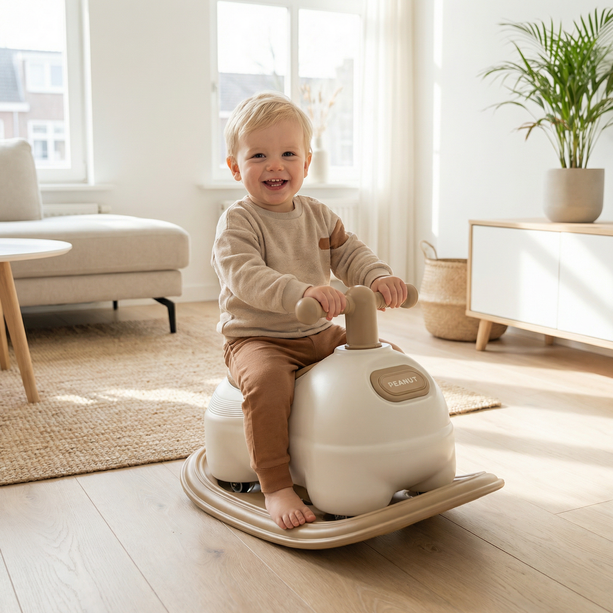 Hobbelfiguur Kunststof Car Beige | Russle