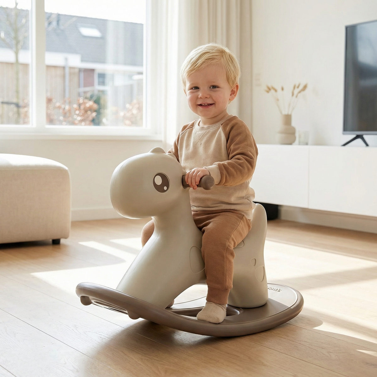 Hobbelfiguur Kunststof Cute Bruin | Russle